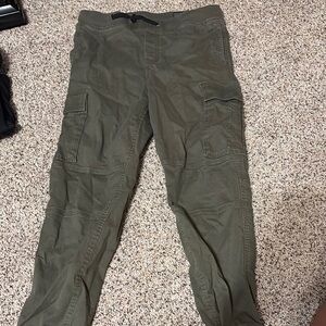 H&M Green Cargo Bottoms Durable Cotton Utility